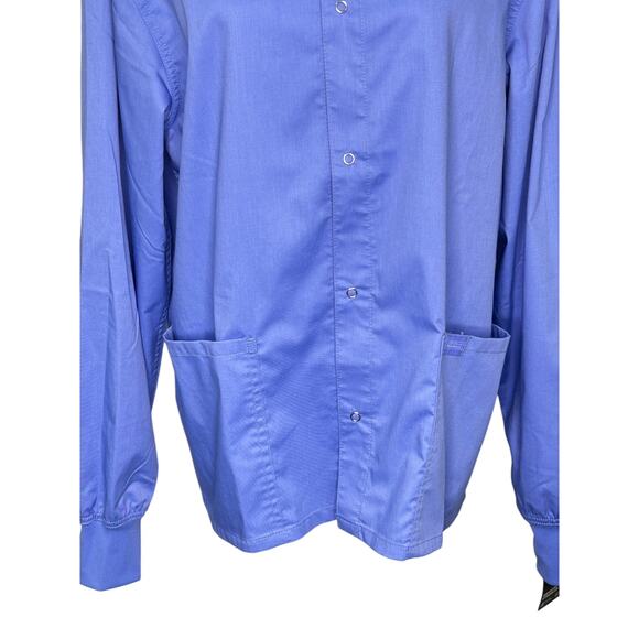 Dickies Womens Lincoln Tech Snap Front Scrub Jacket Ciel Medium NWT - Picture 4 of 8